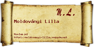 Moldoványi Lilla névjegykártya